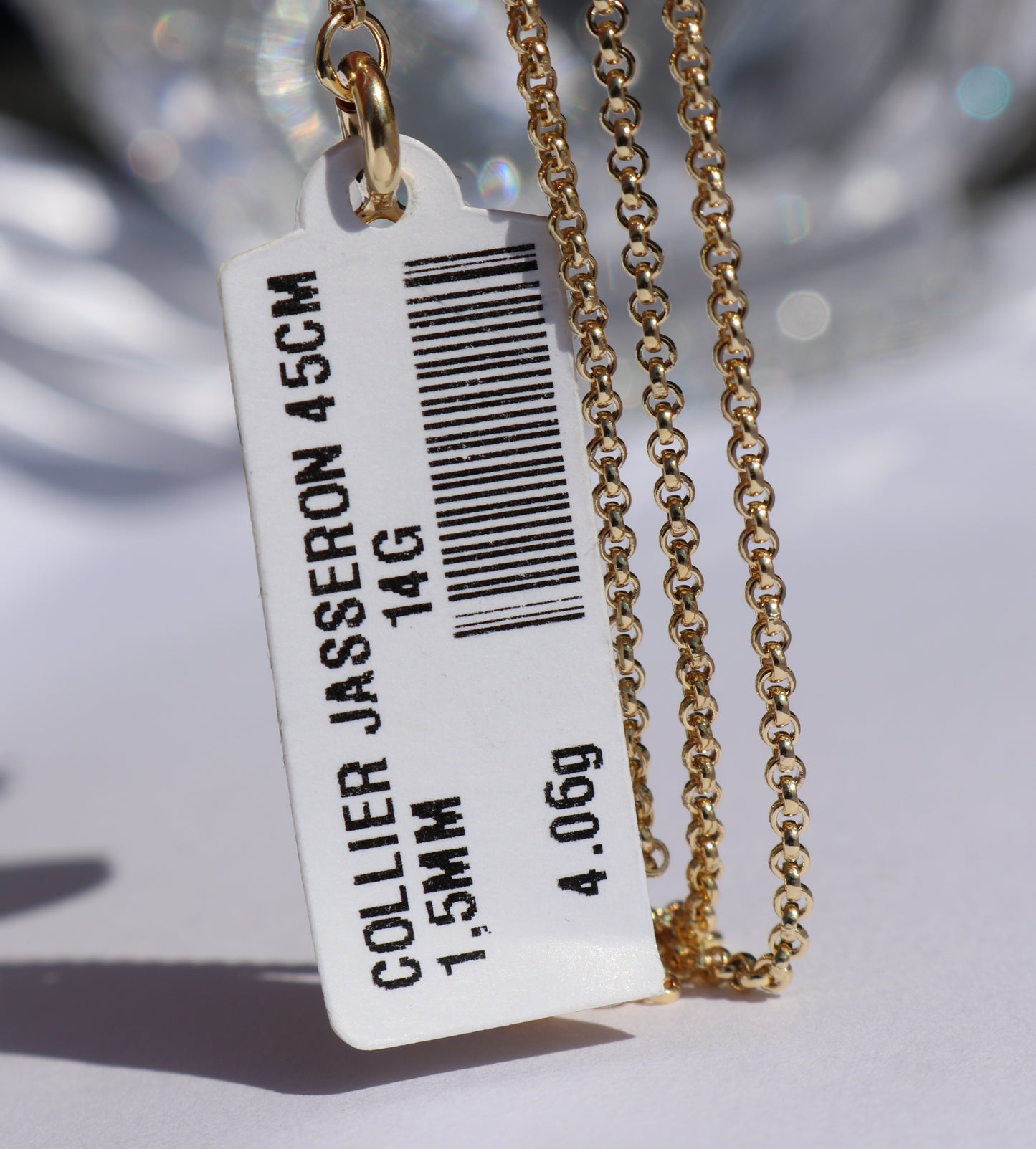14 kt gouden collier 45 cm