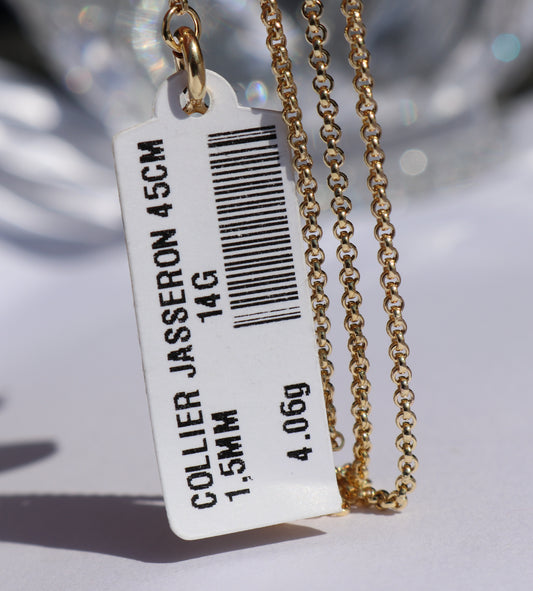 14 kt gouden collier 45 cm