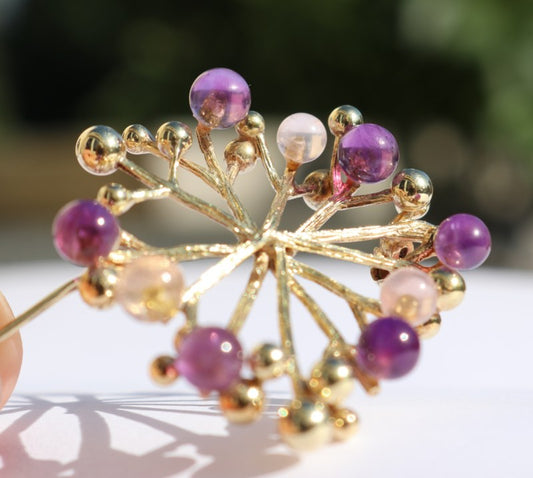 14 kt gouden design broche 8,9 gram